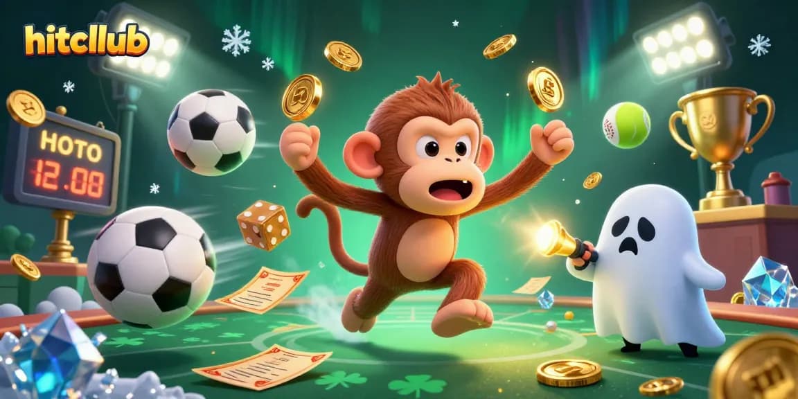 Hitcllub offers an exciting haunted casino experience with a playful monkey and a ghost-hunter puppy.