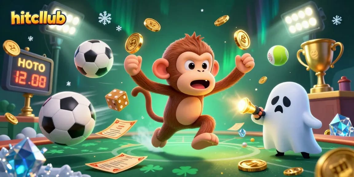 Hitcllub offers an exciting haunted casino experience with a playful monkey and a ghost-hunter puppy.