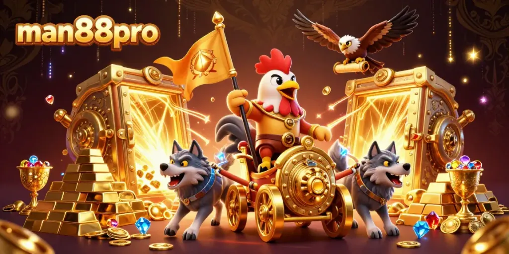 Experience man88pro's vibrant casino world with exciting gaming elements and rich treasures