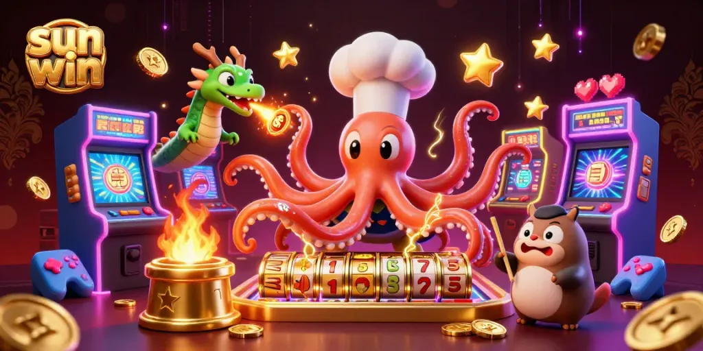 Experience the thrilling sun win casino game with colorful characters and dynamic slot action!